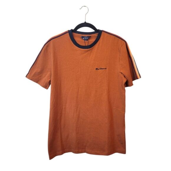 Ben Sherman Caramel Retro Stripe T-Shirt NWT - Picture 1 of 7